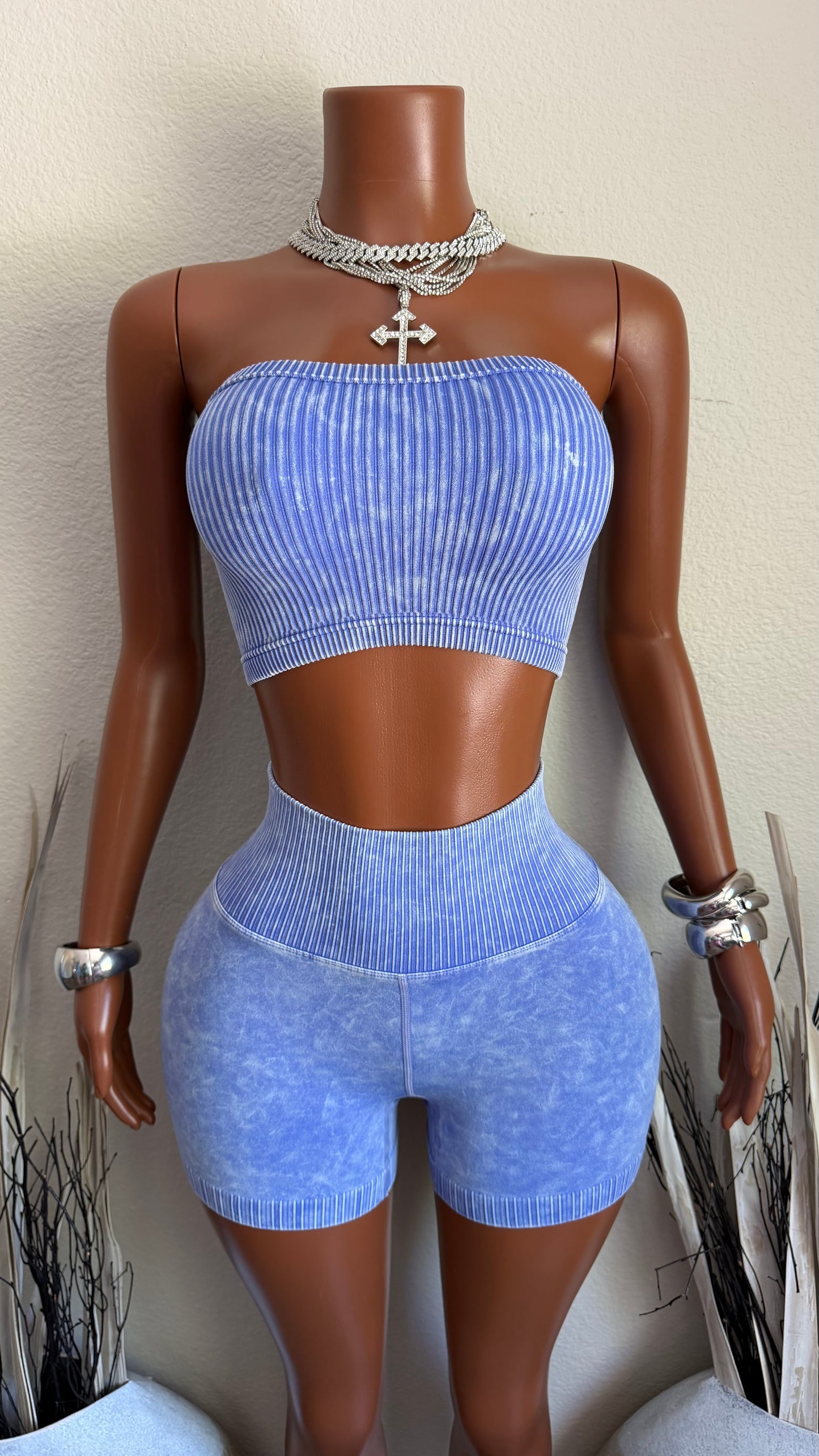 FLEX APPEAL ACID WASH SET (INDIGO)