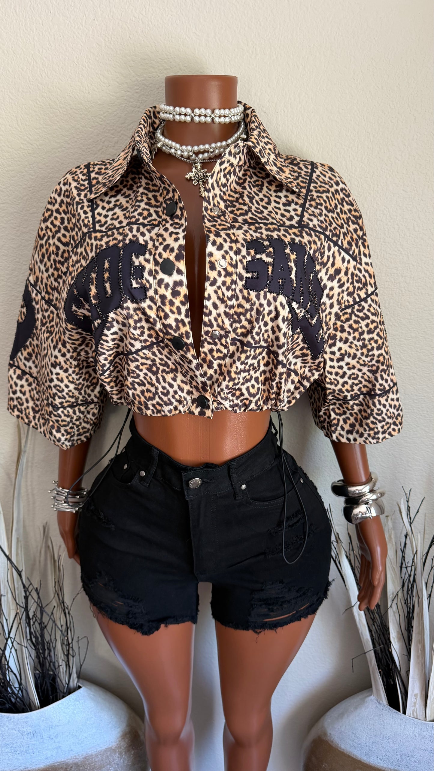 LEOPARD SEASON CROPPED JACKET