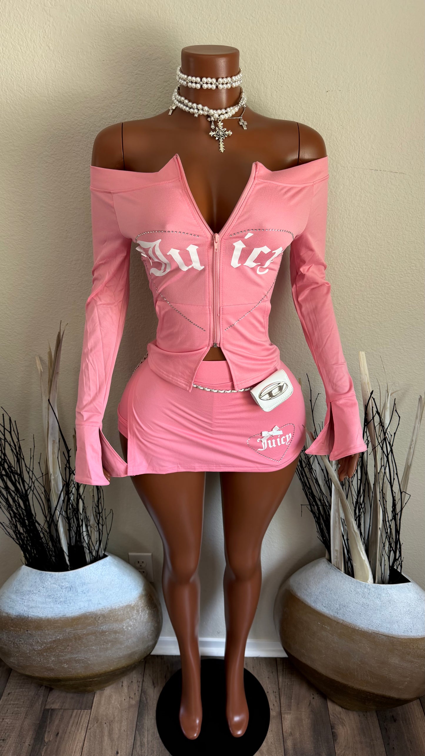 OH SO JUICY SKORT SET (PINK)