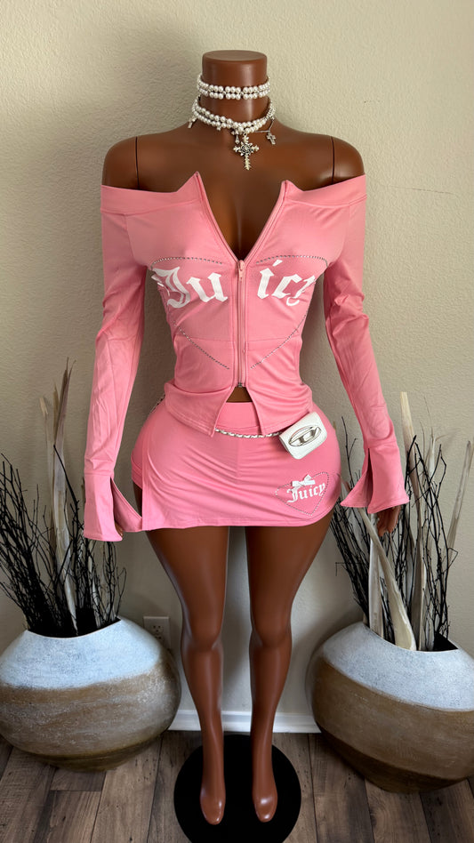 OH SO JUICY SKORT SET (PINK)