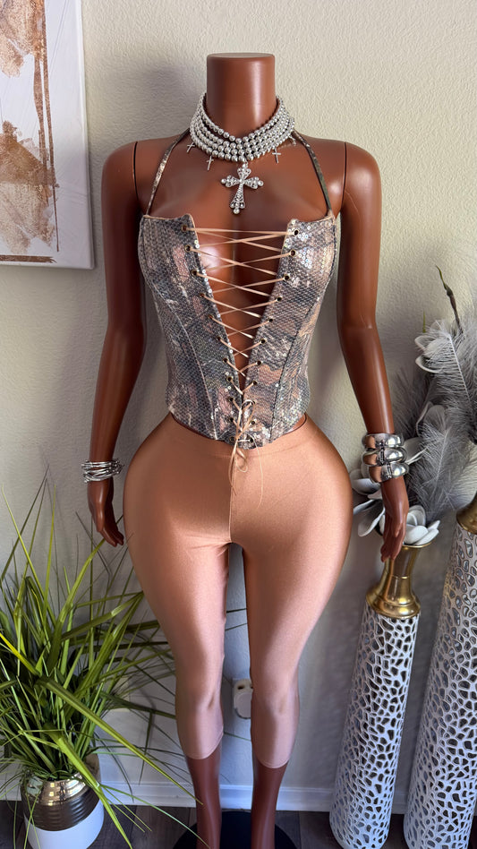 BROWN SUGAR CORSET SET
