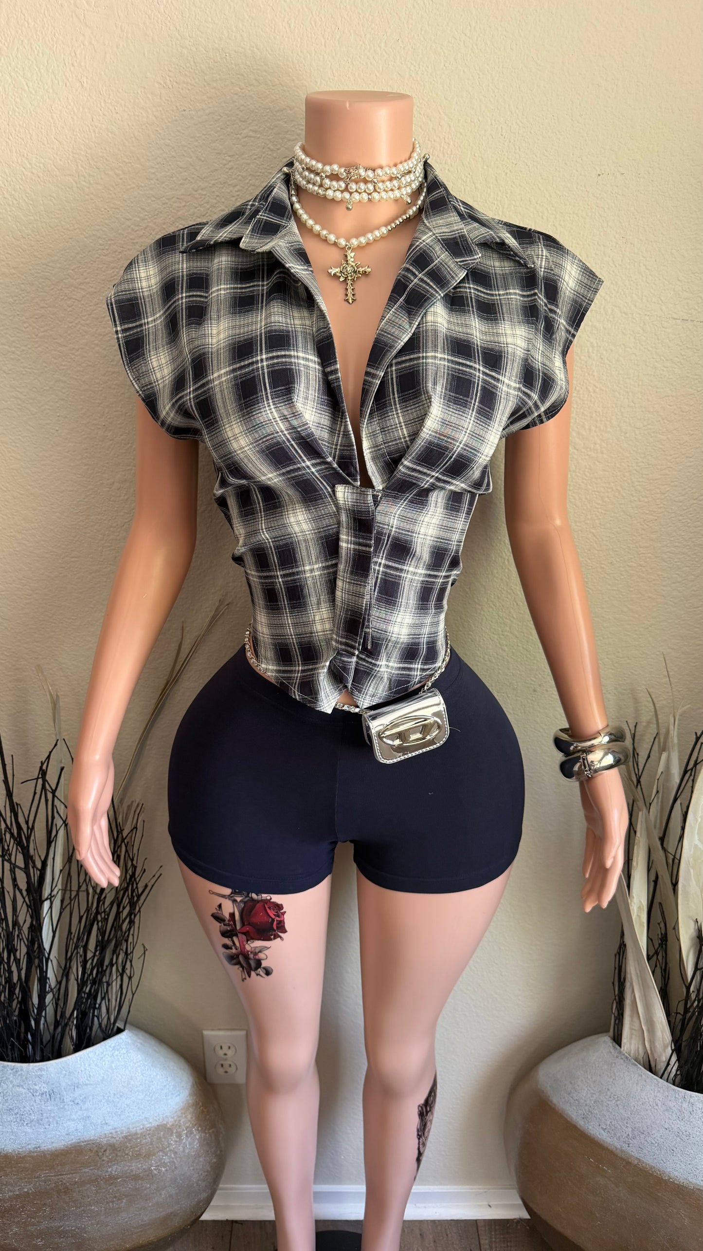 CHECKMATE CUTIE 2 PIECE SET (NAVY)
