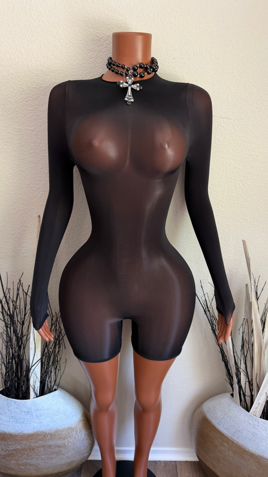 UPTOWN SEE THRU ROMPER