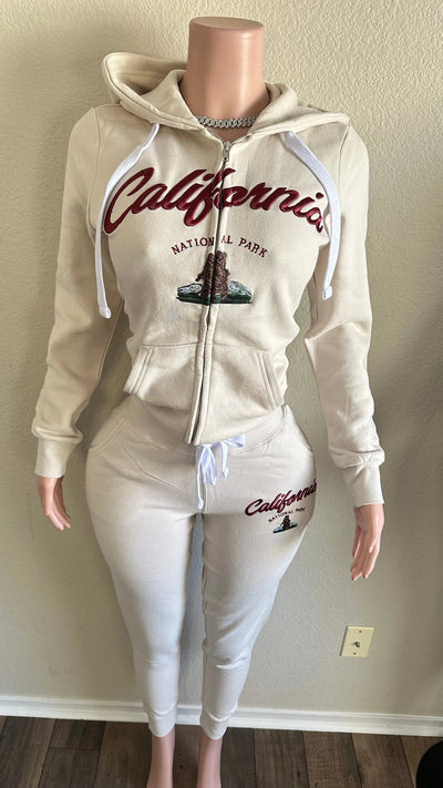 GOING BACK TO CALI JOGGER SETS (BEIGE) Couture For You