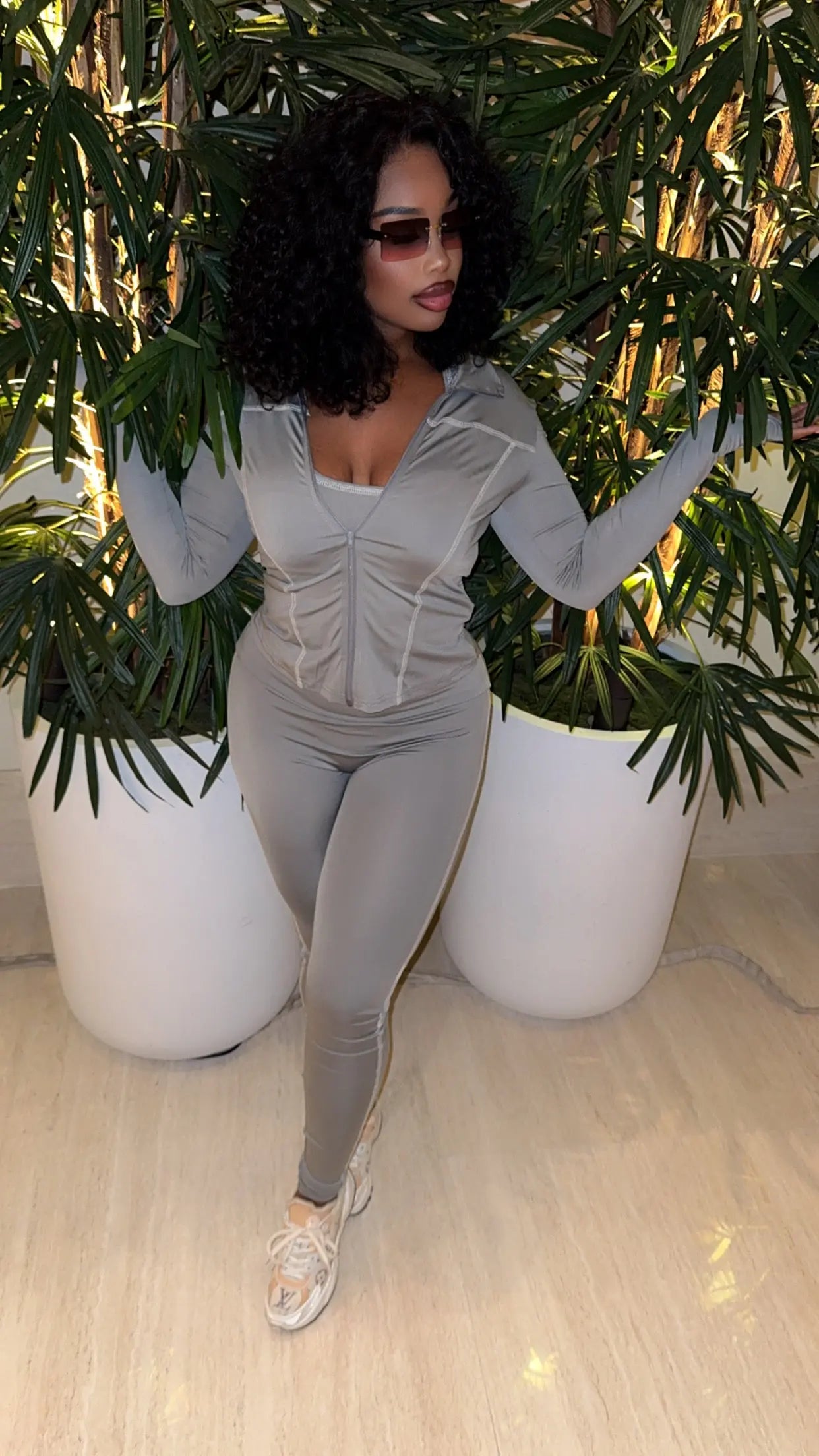HEADED TO PILATES 3 PIECE SET (GRAY) Couture For You