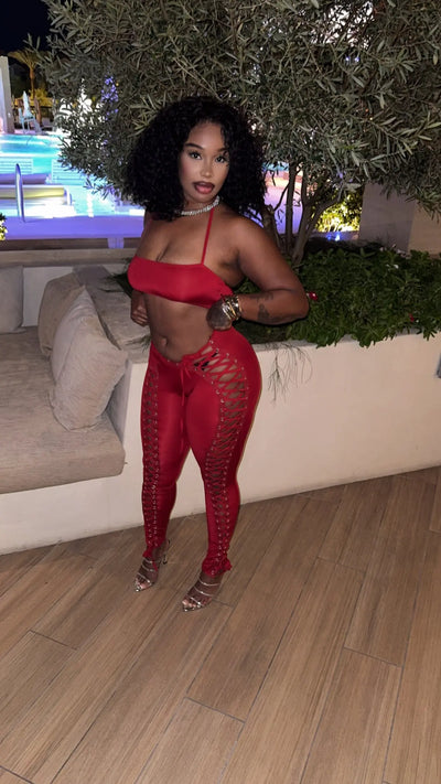 HOT LIKE FIRE SET (BURGUNDY) Couture For You