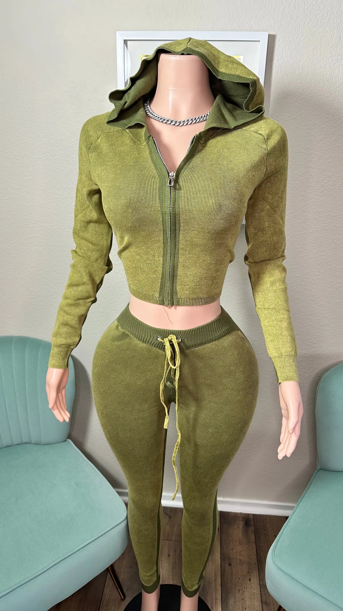 KEEP IT CUTE PANT SET (OLIVE) Couture For You