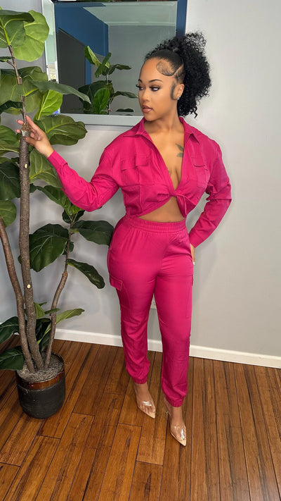 LETS GO TO BRUNCH SET (MAGENTA) Couture For You