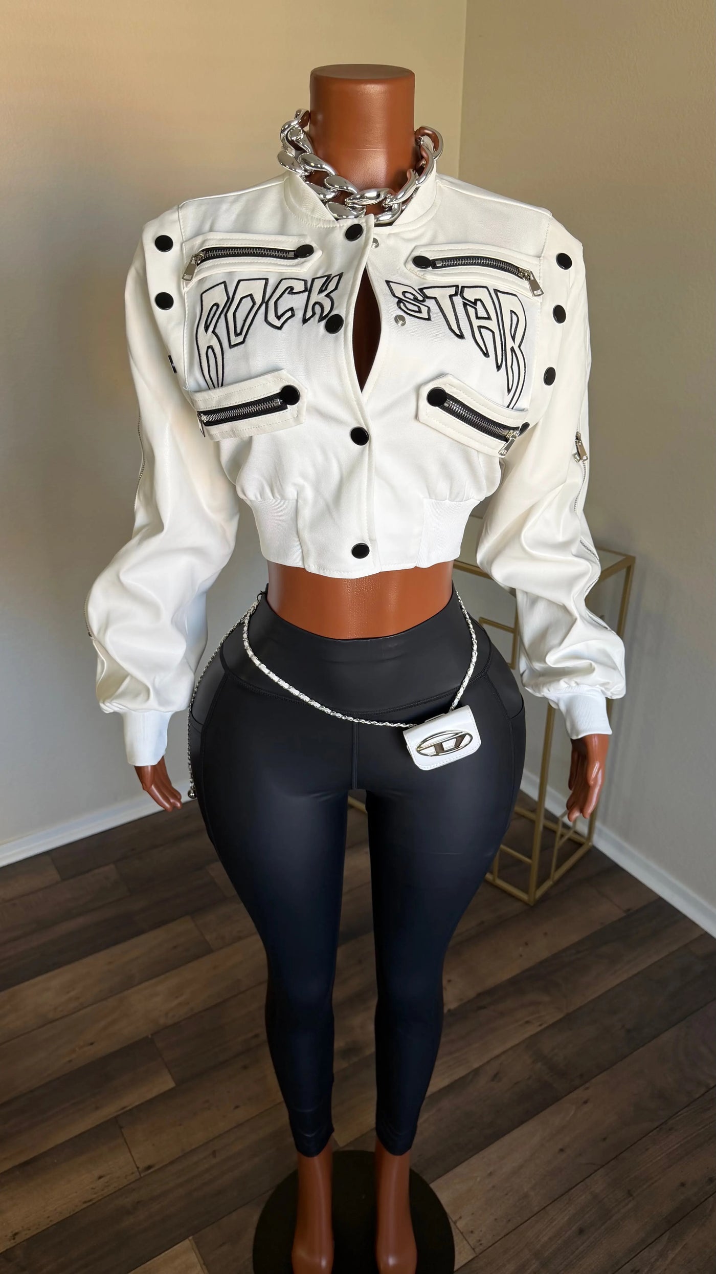 MAIN CHARACTER FAUX LEATHER SET(WHITE) Couture For You