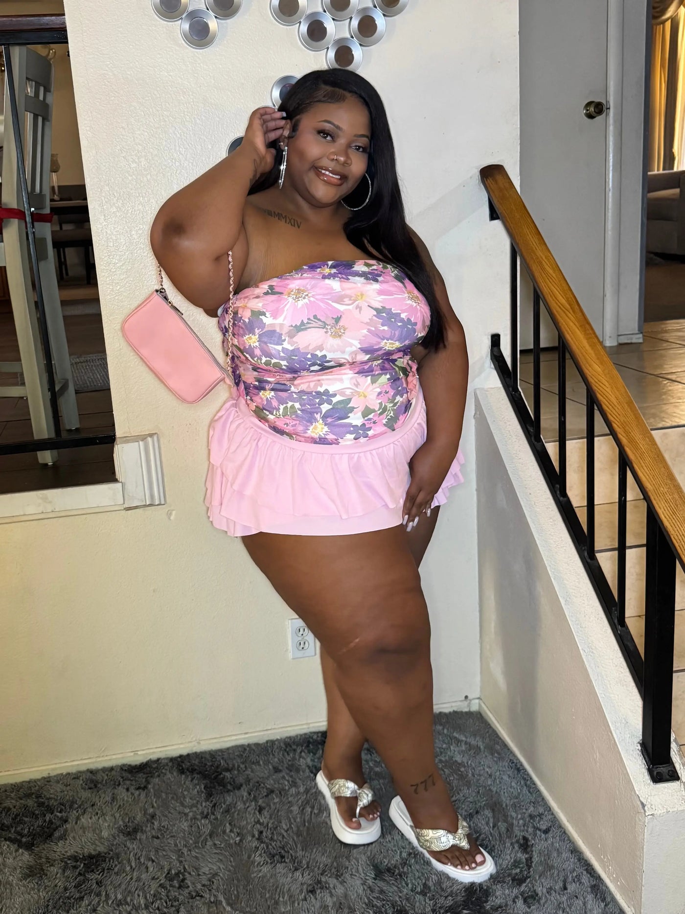 MESH FLORAL CORSET TOP (PINK) Couture For You