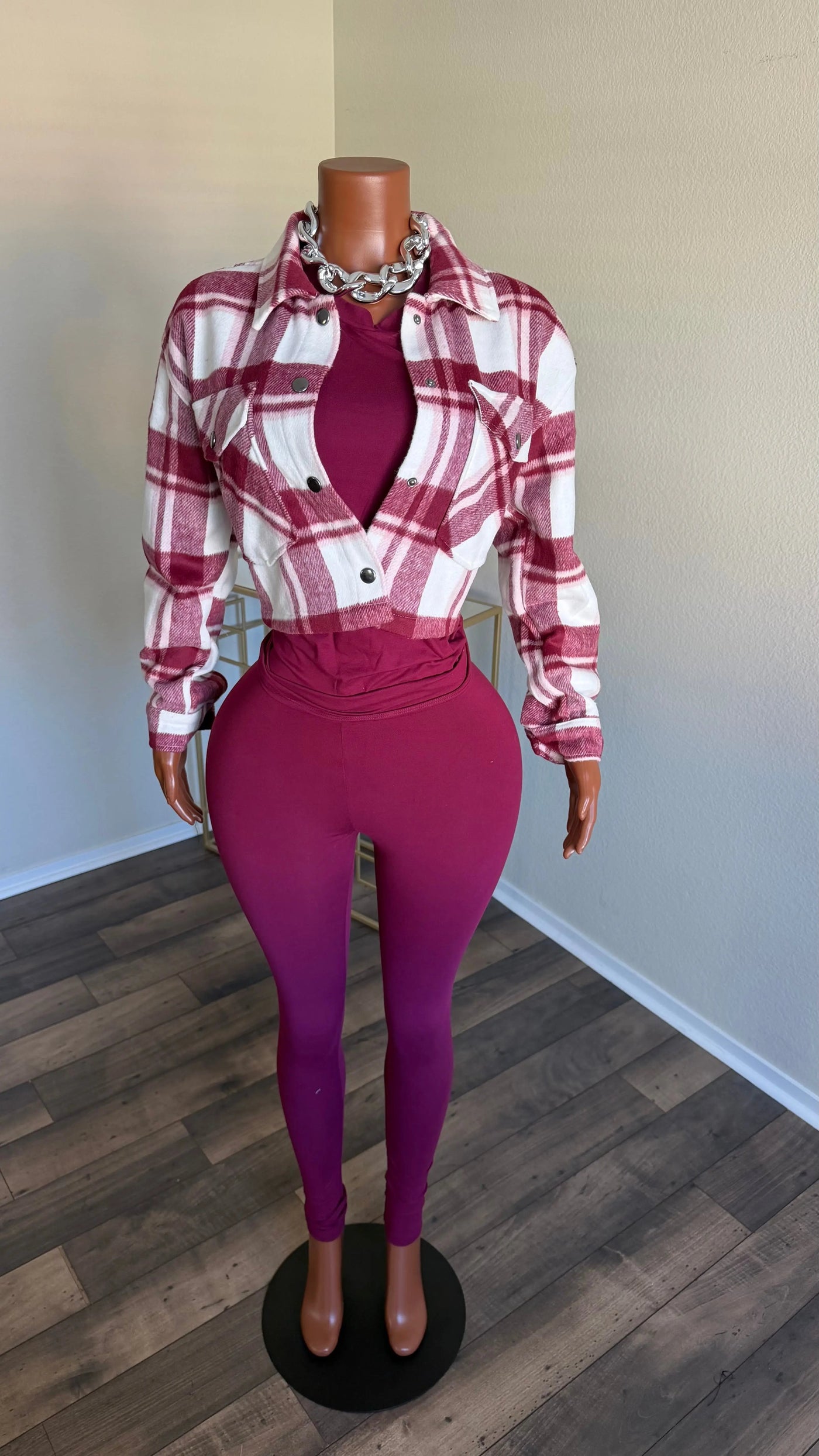 NERA FLANNEL JACKET (BURGUNDY) Couture For You