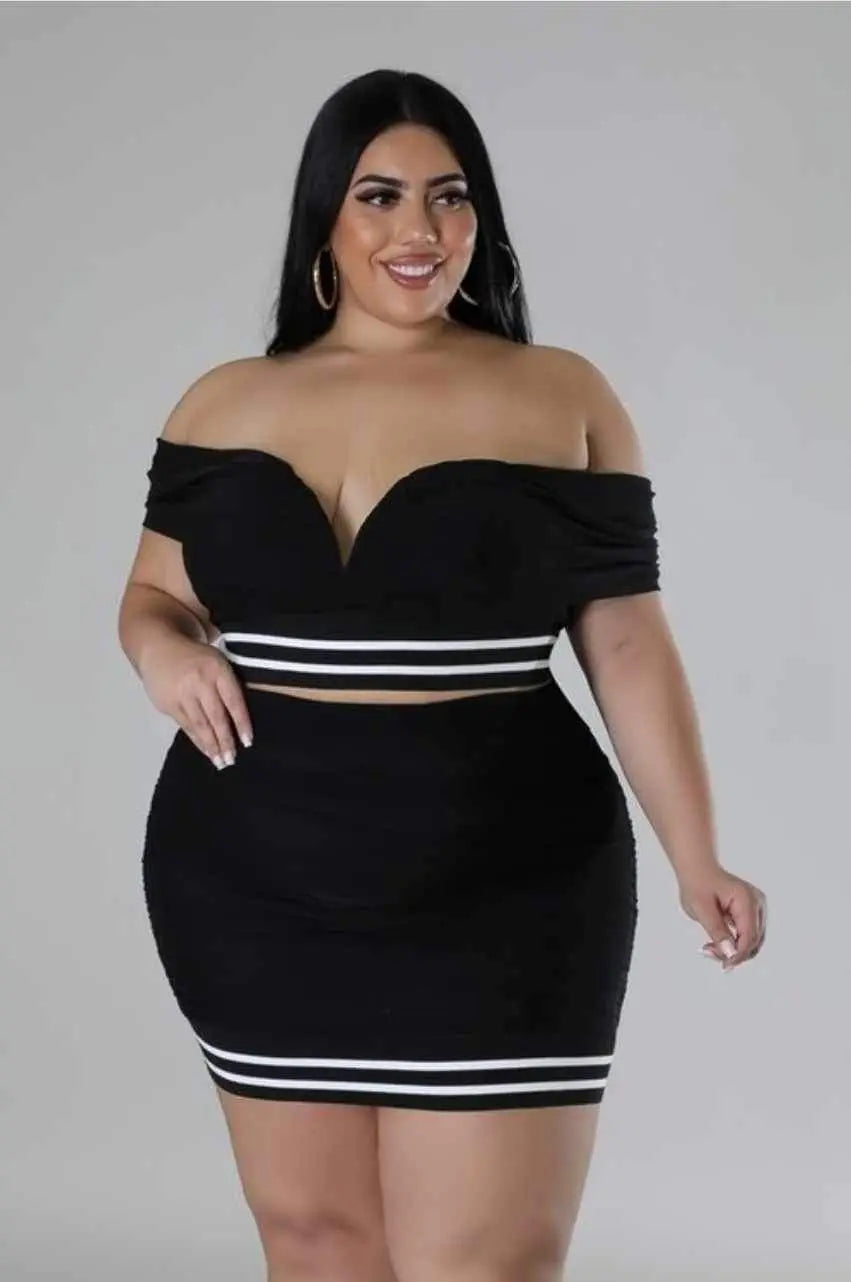 PLUS SIZE NOTHING BETTER SET (BLACK) Couture For You