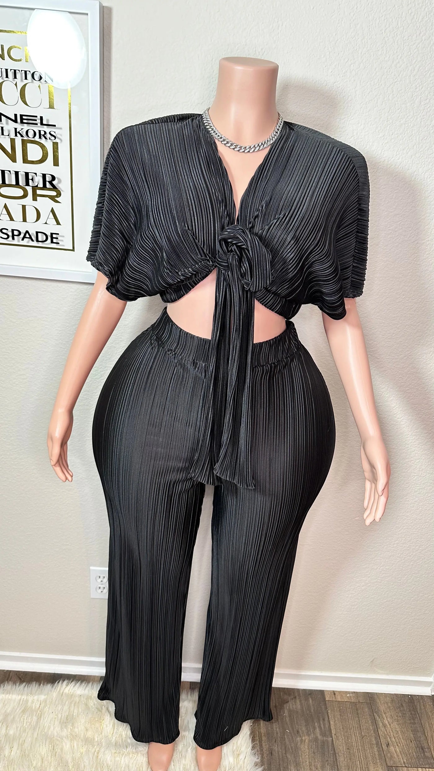 PLUS SIZE PLANS FOR TWO PANT SET (BLACK) Couture For You