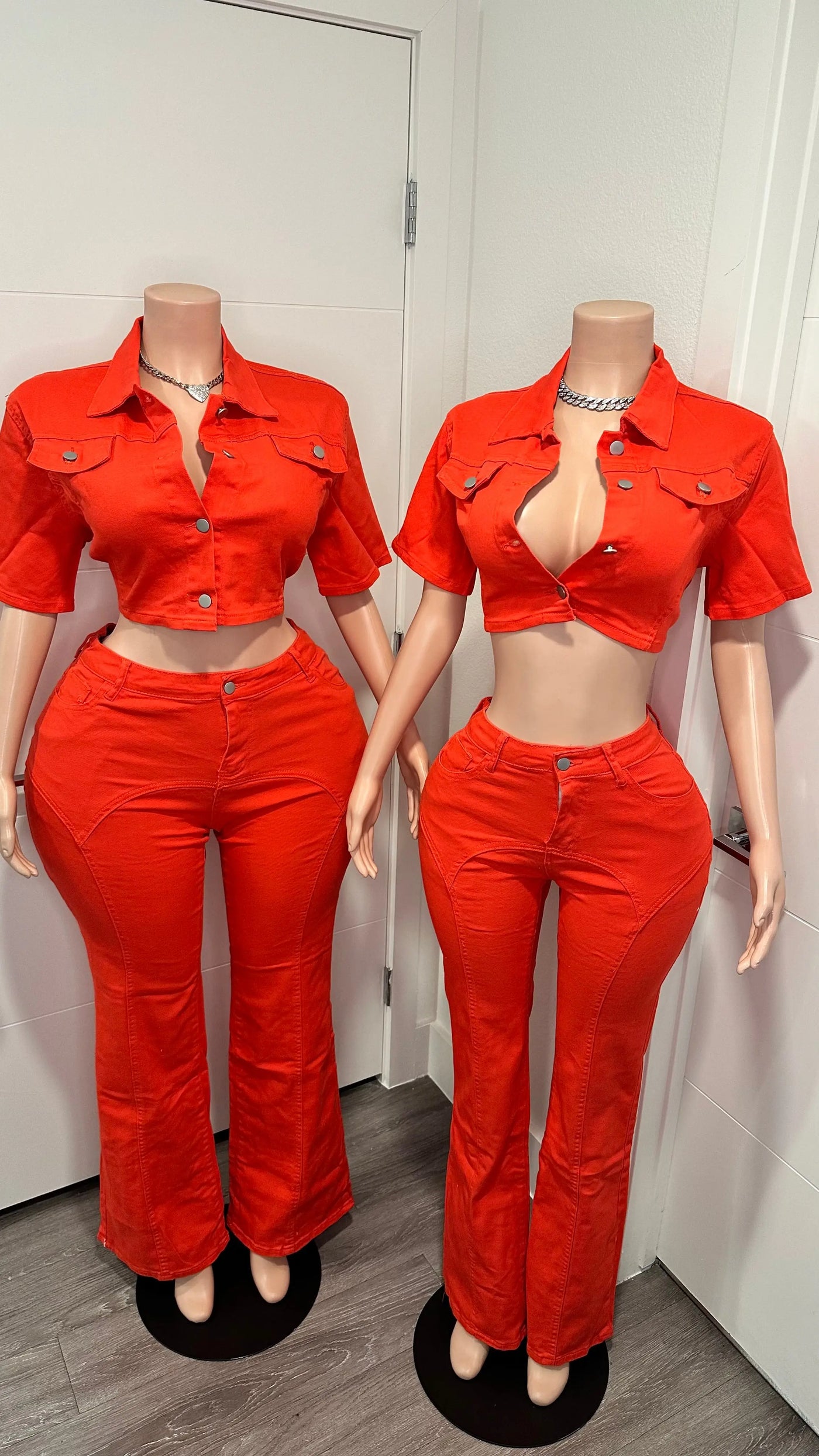 PLUS SIZE SPRING TIME VIBES SET (ORANGE) Couture For You