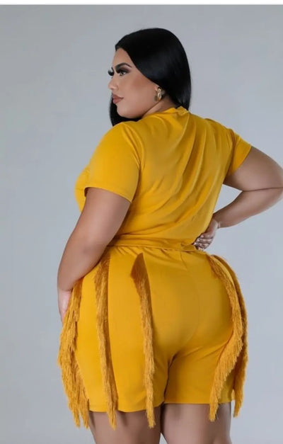 PLUS SIZE STATEMENT PIECE SET (MUSTARD) Couture For You