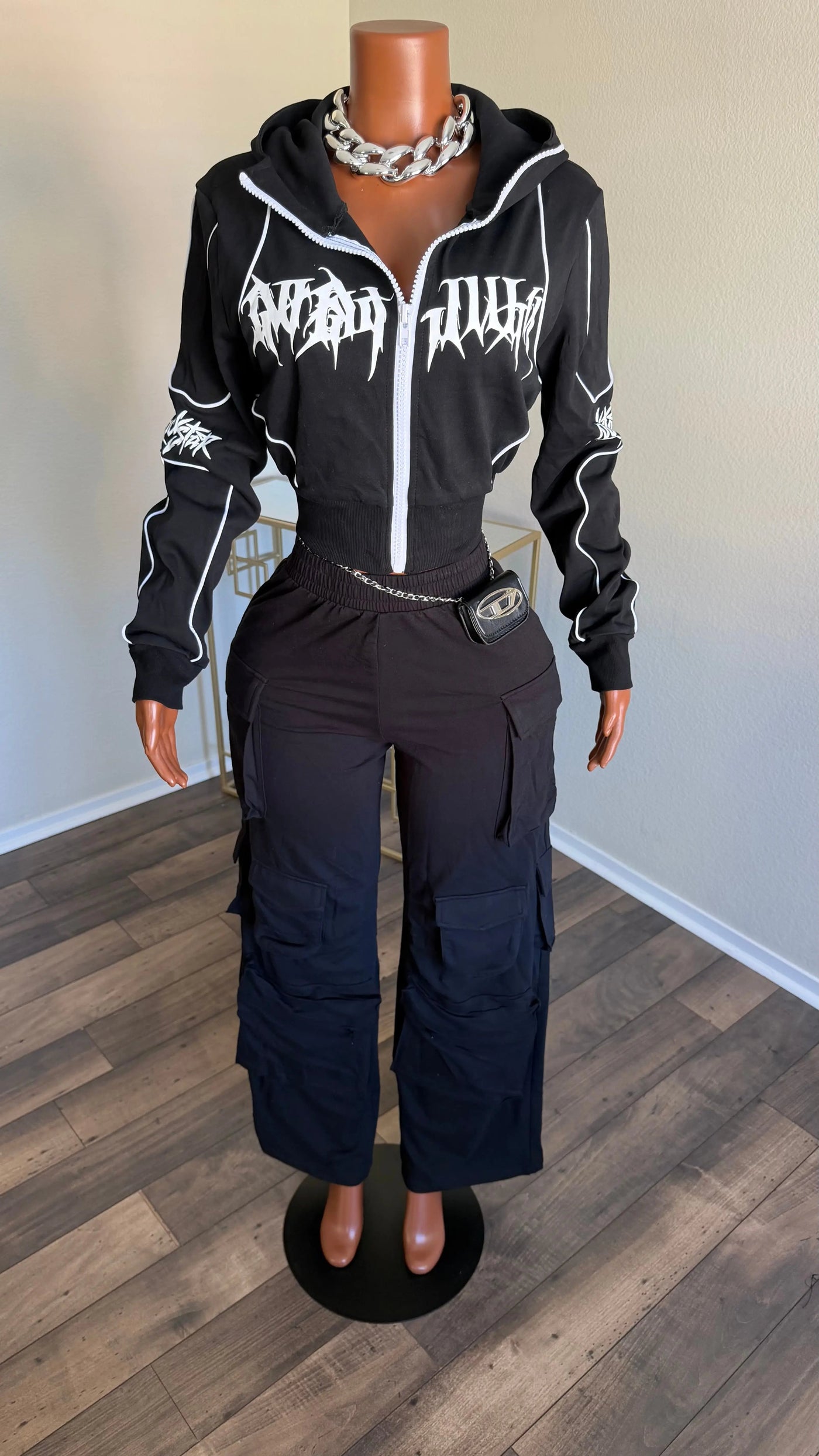ROCKSTAR HOODIE AND CARGO PANT SET Couture For You