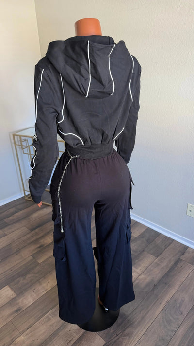 ROCKSTAR HOODIE AND CARGO PANT SET Couture For You