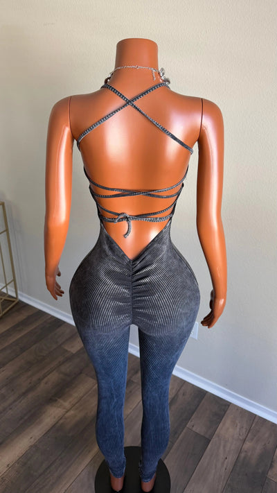 TAKING THE DAY OFF JUMPSUIT AND JACKET SET (BLACK) Couture For You