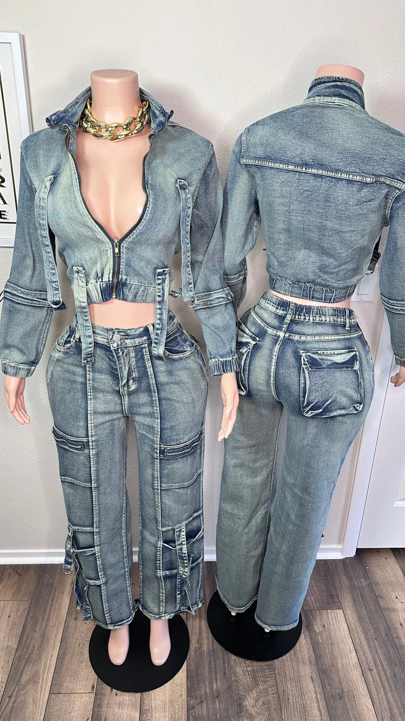 THE RIGHT MOMENT DENIM SET Couture For You