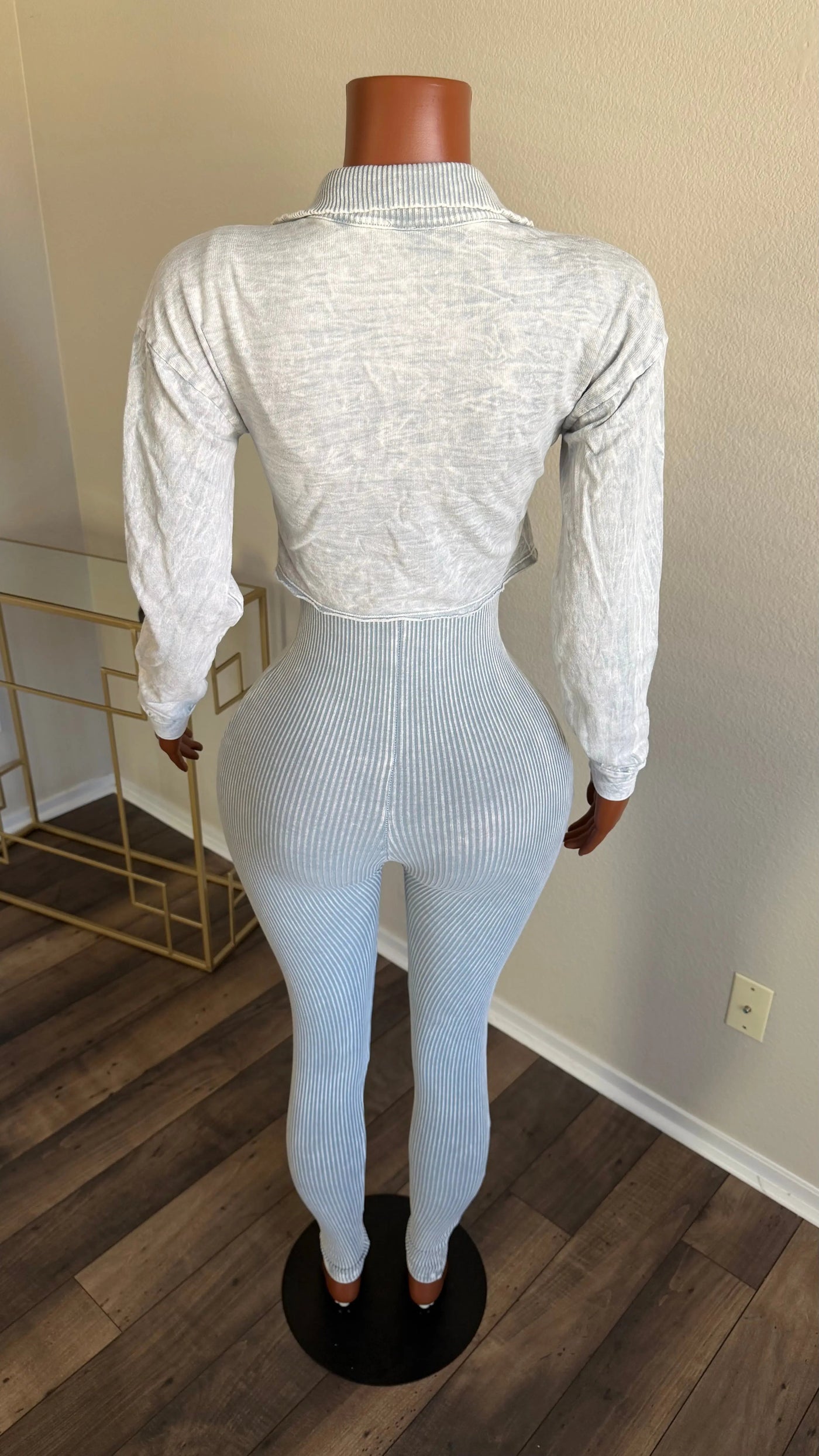 THE RIGHT MOMENT JUMPSUIT SET (GRAY) Couture For You