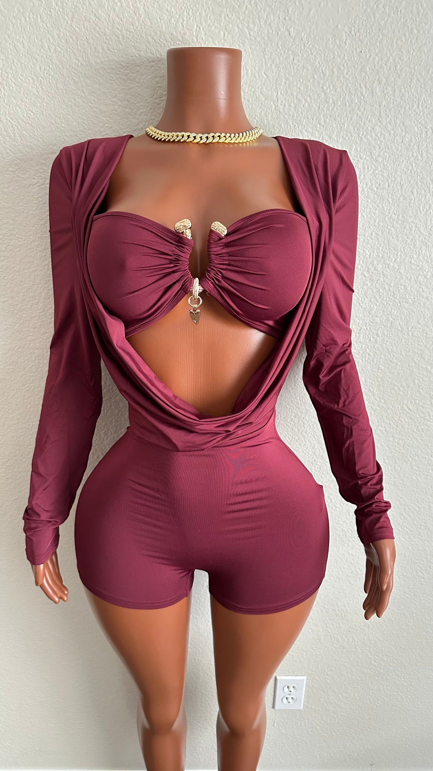 WITH THAT SPECIAL ONE ROMPER (BURGUNDY) Couture For You