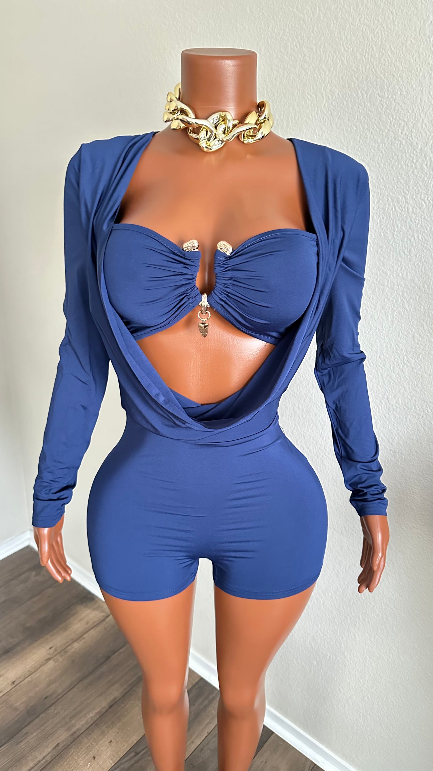 WITH THAT SPECIAL ONE ROMPER (NAVY) Couture For You
